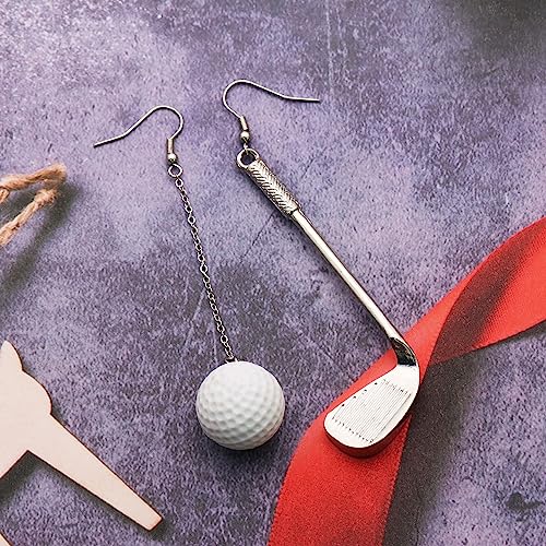 Funny Sport Ball Dangle Earrings Gift,Fashion Baseball/Badminton/Table Tennis/Bowling/Golf Ball Pendant Earrings for Women Lady Fan Personalized Silver Earrings Jewelry3
