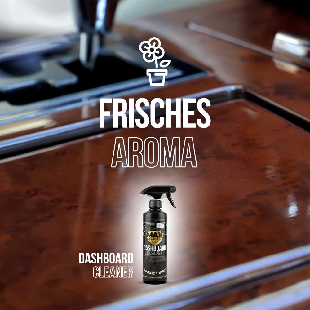 MAX DETAIL-LAB - Dashboard Cleaner - Auto Innenraum Reiniger Cockpitpflege Kunstoffreiniger Armaturenbrett, Silikonfreie Formel, Angenehmes Parfüm, Innenraumreiniger Cockpit Detailing Car Set, 5L