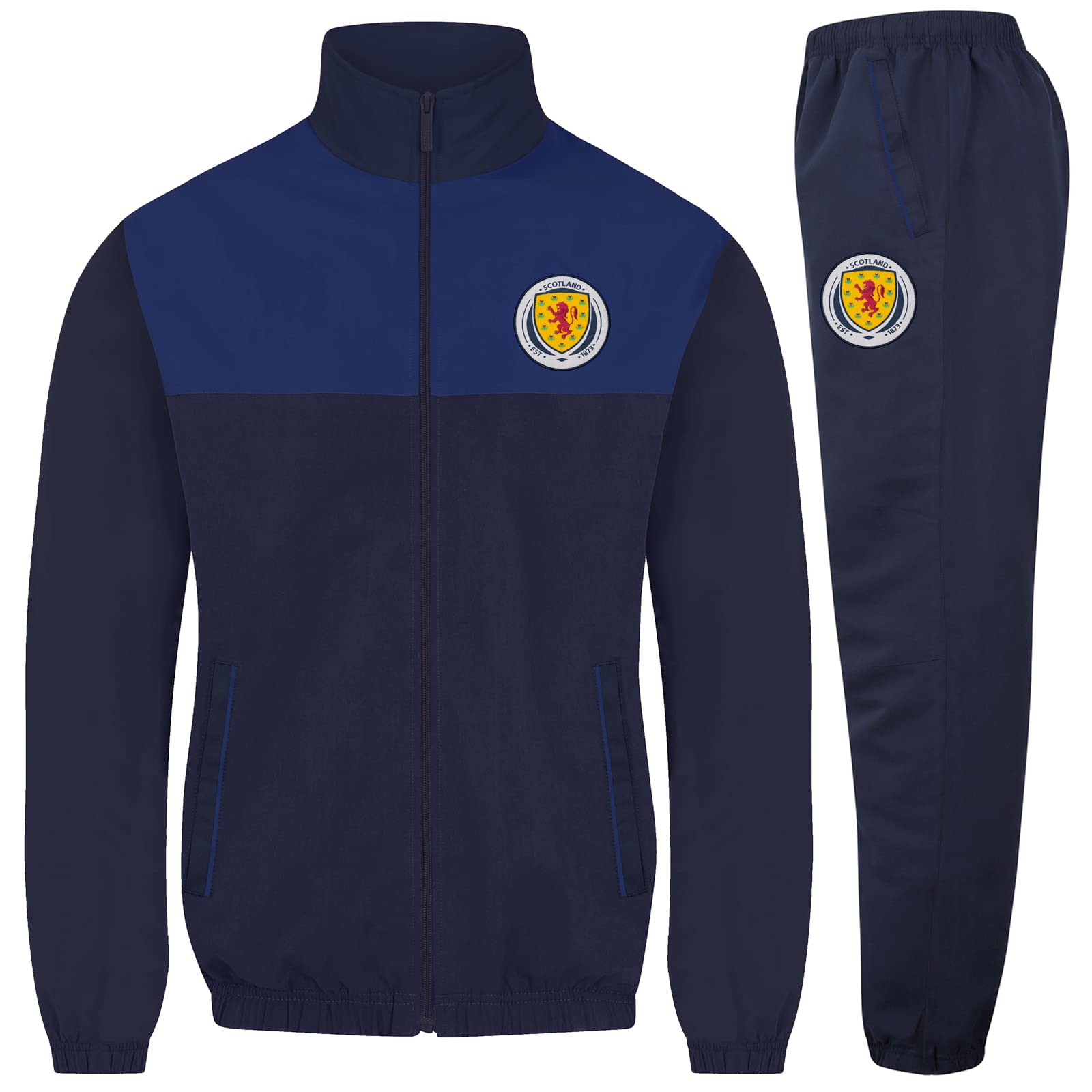Scottish FA Scotland Official Football Gift Mens Jacket & Pants Tracksuit Set Navy Large