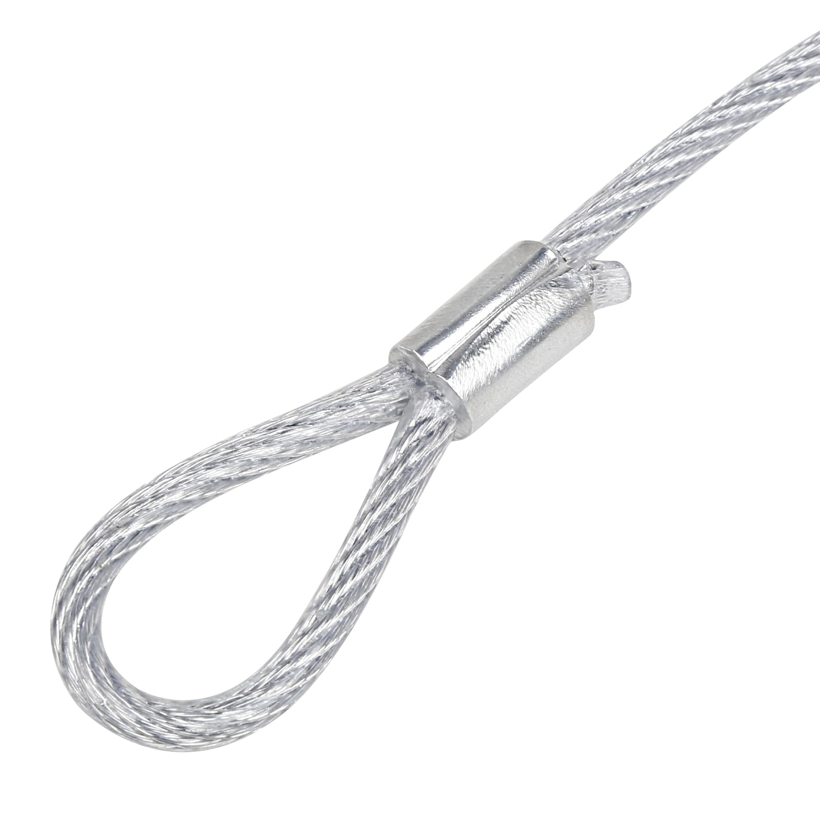 4Pack Elingue Securite Cable de Securite Acier Eclairage de Scene, 85cm Steel Safety Cable Chain Rope Light Hooks, élingue de Sécurité Corde Securite Acier Crochet Lumiere dj Clamps for Truss Bracket