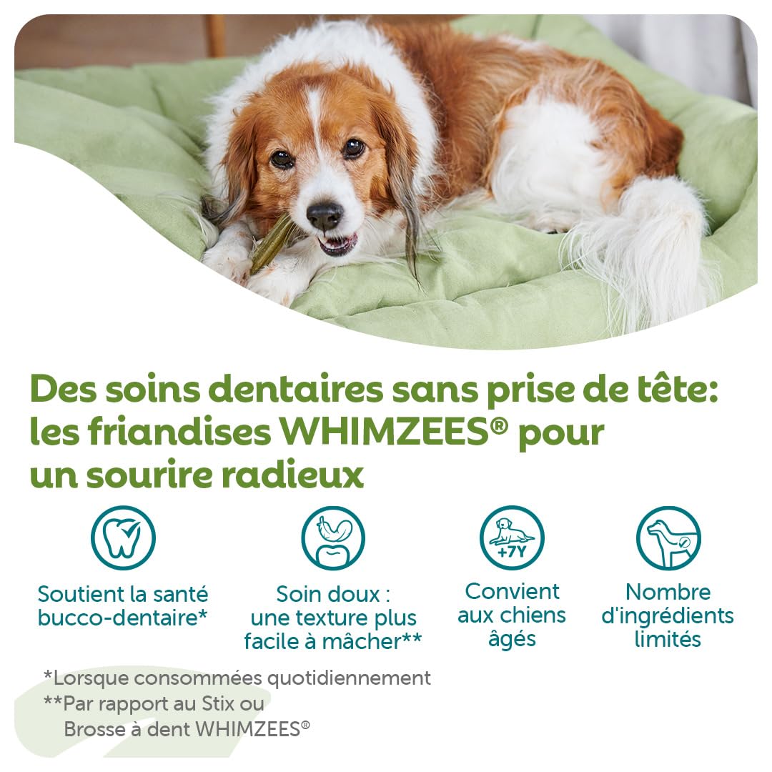 Wellness CORE Croquettes Chien Sénior de Taille Moyenne, Dinde & Poulet, 10kg + WHIMZEES Bâtonnets à Mâcher Tendres, Chien de Taille Moyenne, Friandises Dentaires, 14 Pièces