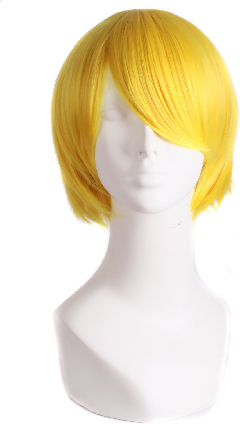 Yellow: MapofBeauty 12"/30cm Hair Cosplay Costume Role Play Wig (Yellow)