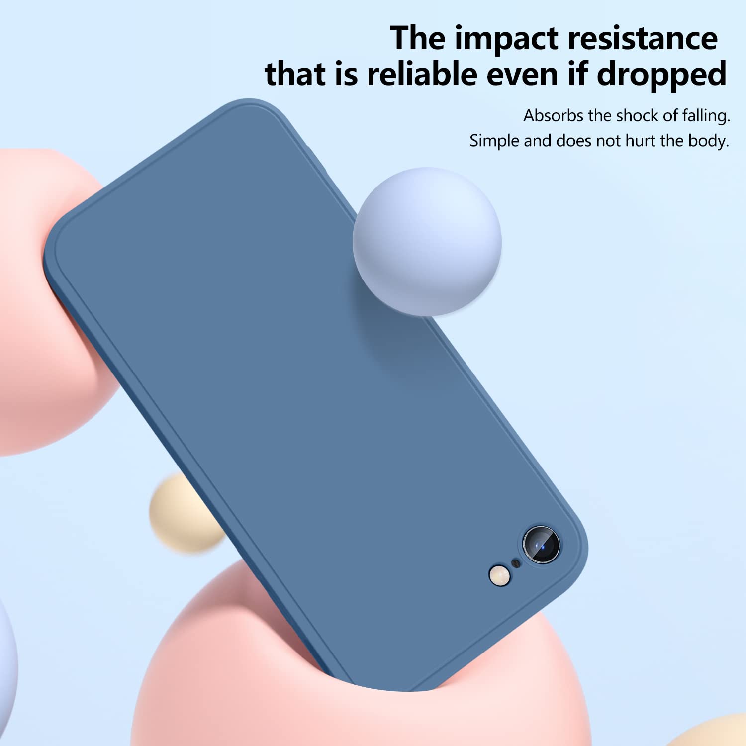 Funda compatible con Samsung Galaxy S9 de 5.8 pulgadas, funda protectora de cuerpo completo de silicona líquida suave al tacto, correa para el cuello, no amarillea, a prueba de caídas, funda