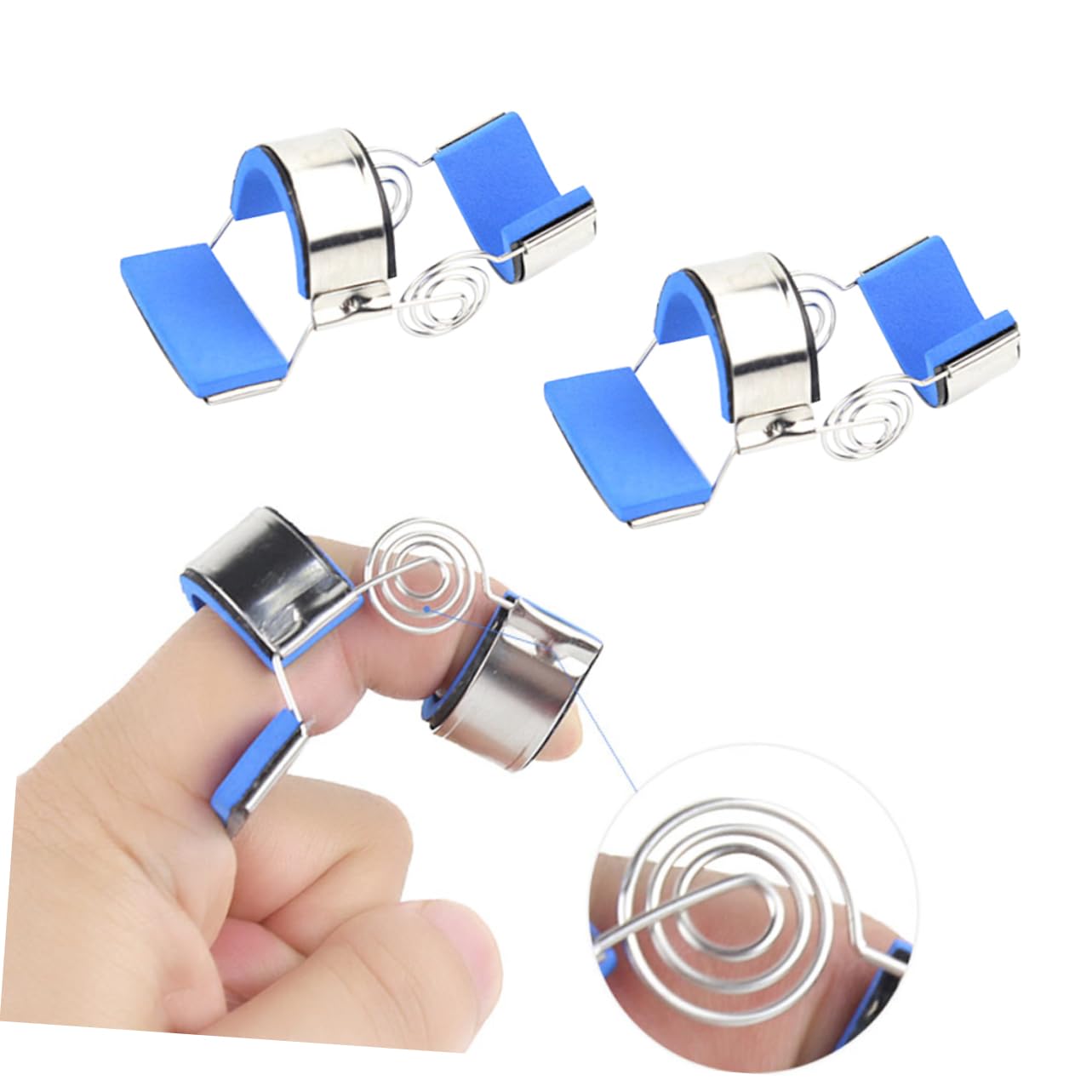 KOMBIUDA Finger Splint Brace for Finger Injury for Joint Stretching Size l (7cm) Spring-coil Design