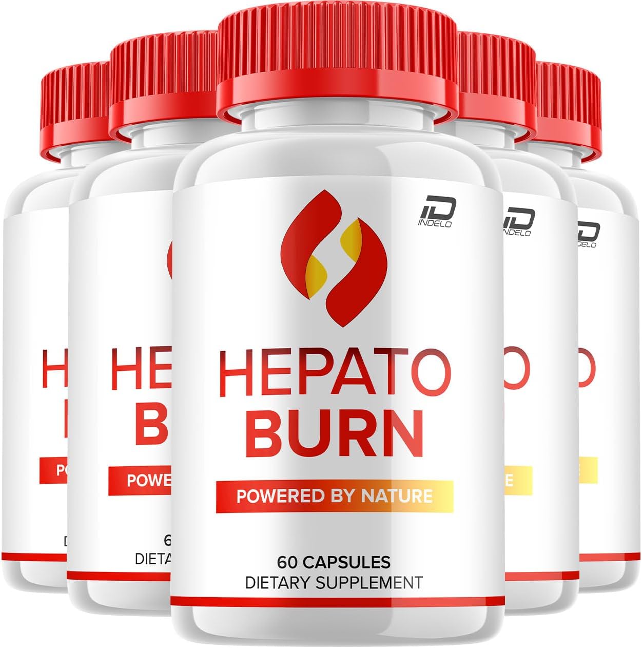 Hepato Burn Capsules – HepatoBurn Advanced Formula All Natural Supplement Maximum Strength (5 Pack - 300 Capsules)