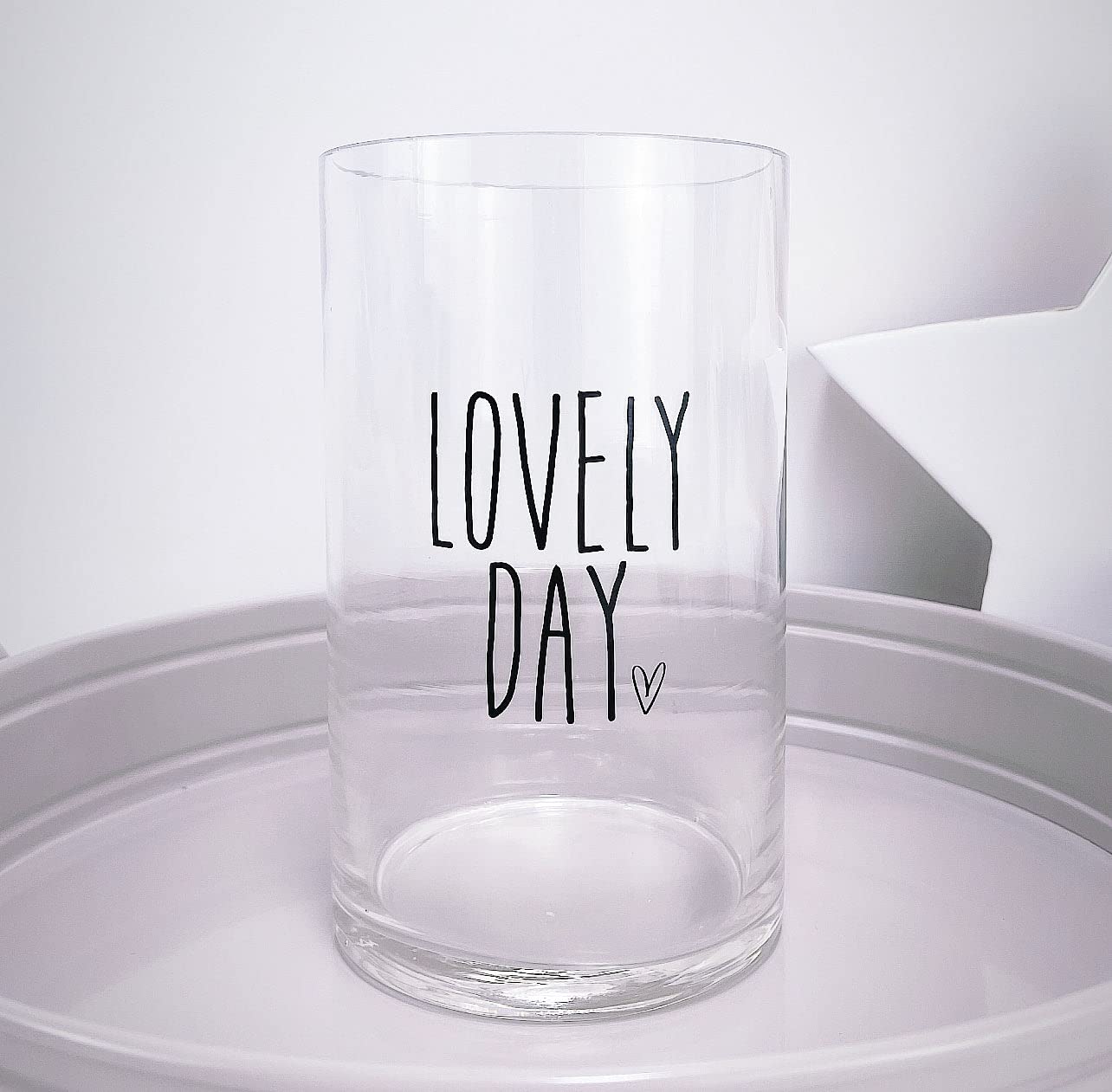 Vase en verre Lovely Day Happy Together transparent pour bouquet de fleurs