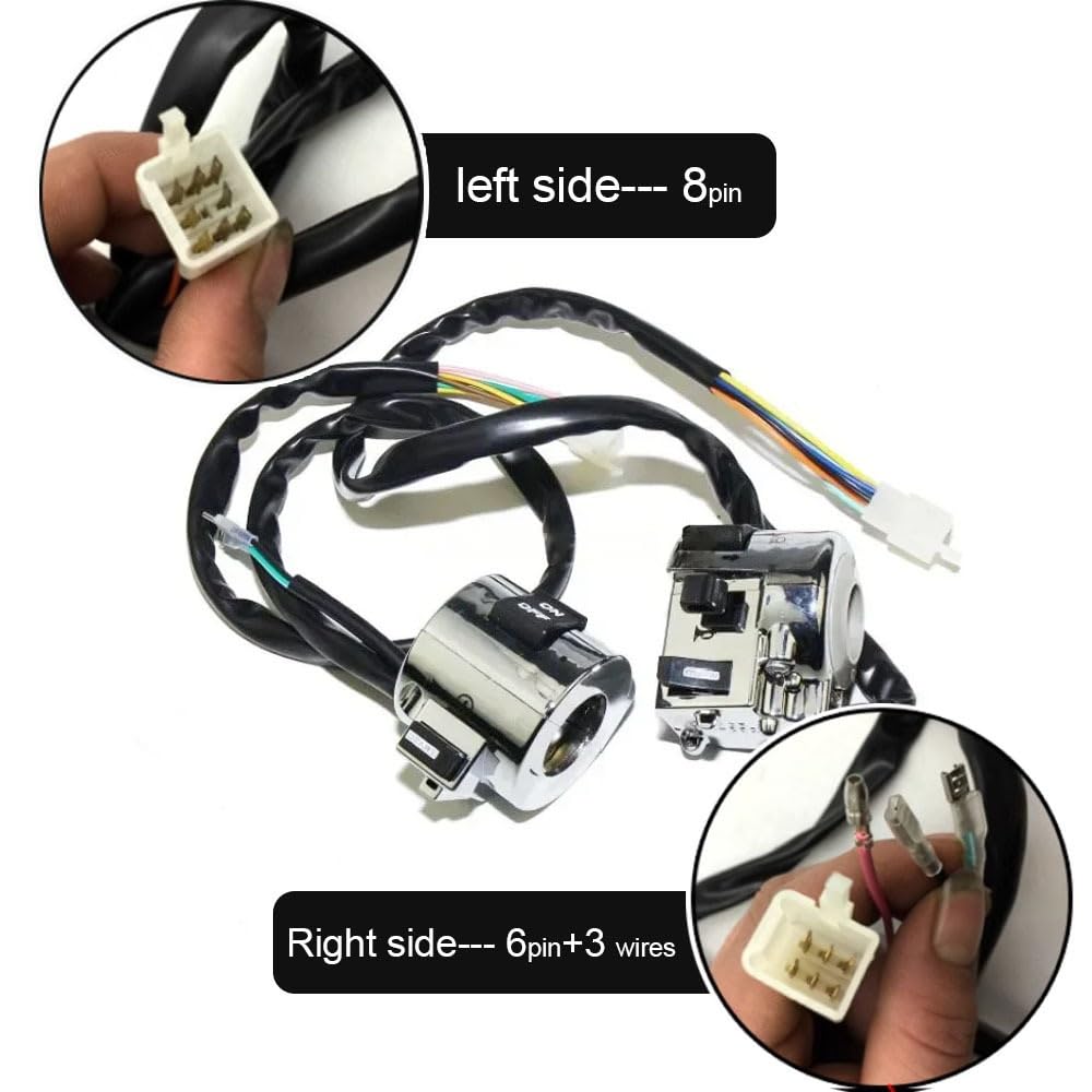 Per GY6 125cc/150cc Interruttore pulsante manubrio moto | Interruttori di comando sinistro e destro Ciclomotori/scooter(Right and left)