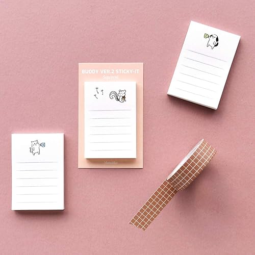 Miniatura 6 de Monolike Buddy Ver.2 Sticky-it - Juego de bloc de notas autoadhesivo, 50 hojas