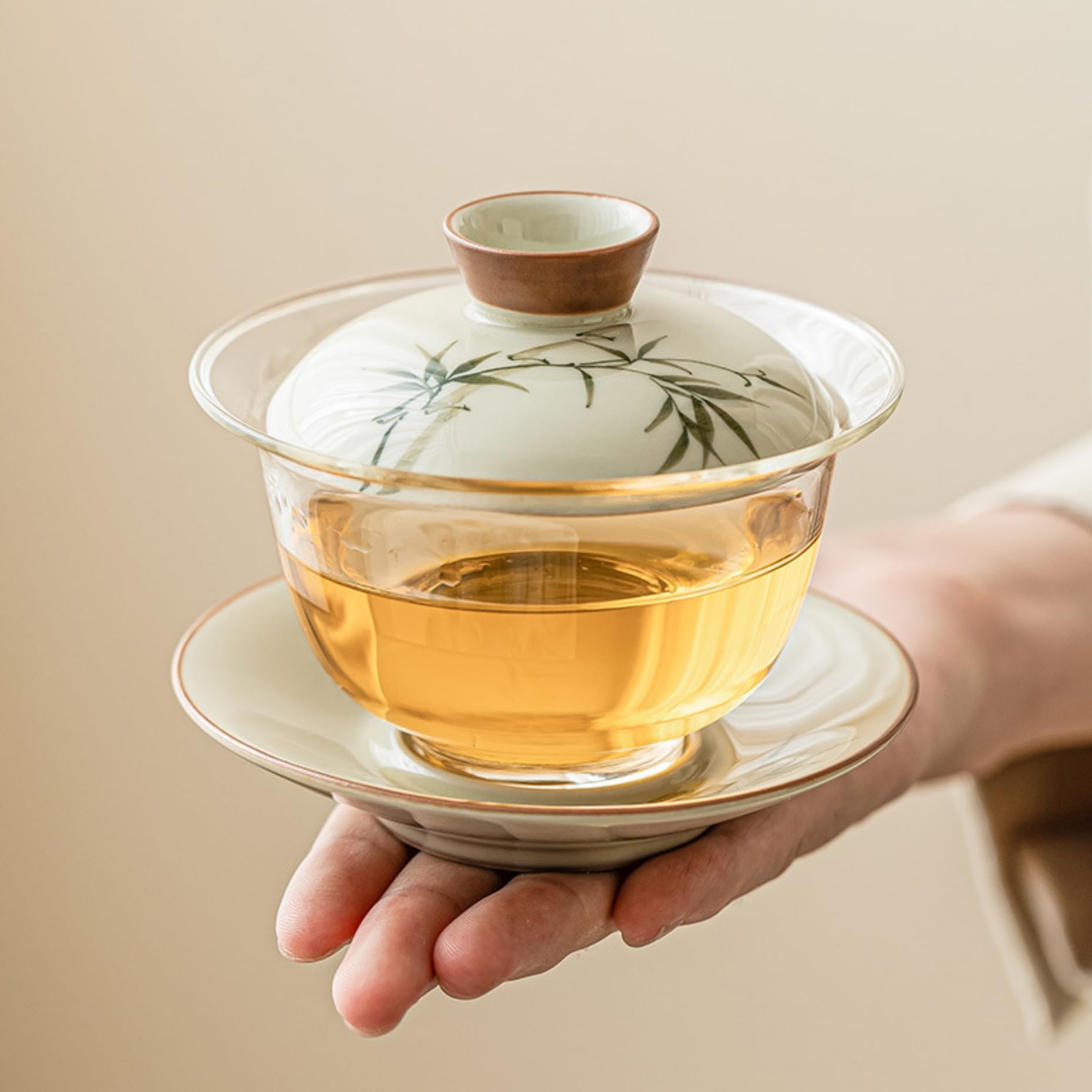 Amazon | Penaecoro 湯呑み 湯呑み茶碗 蓋碗 煎茶碗 耐熱ガラス 陶磁器 