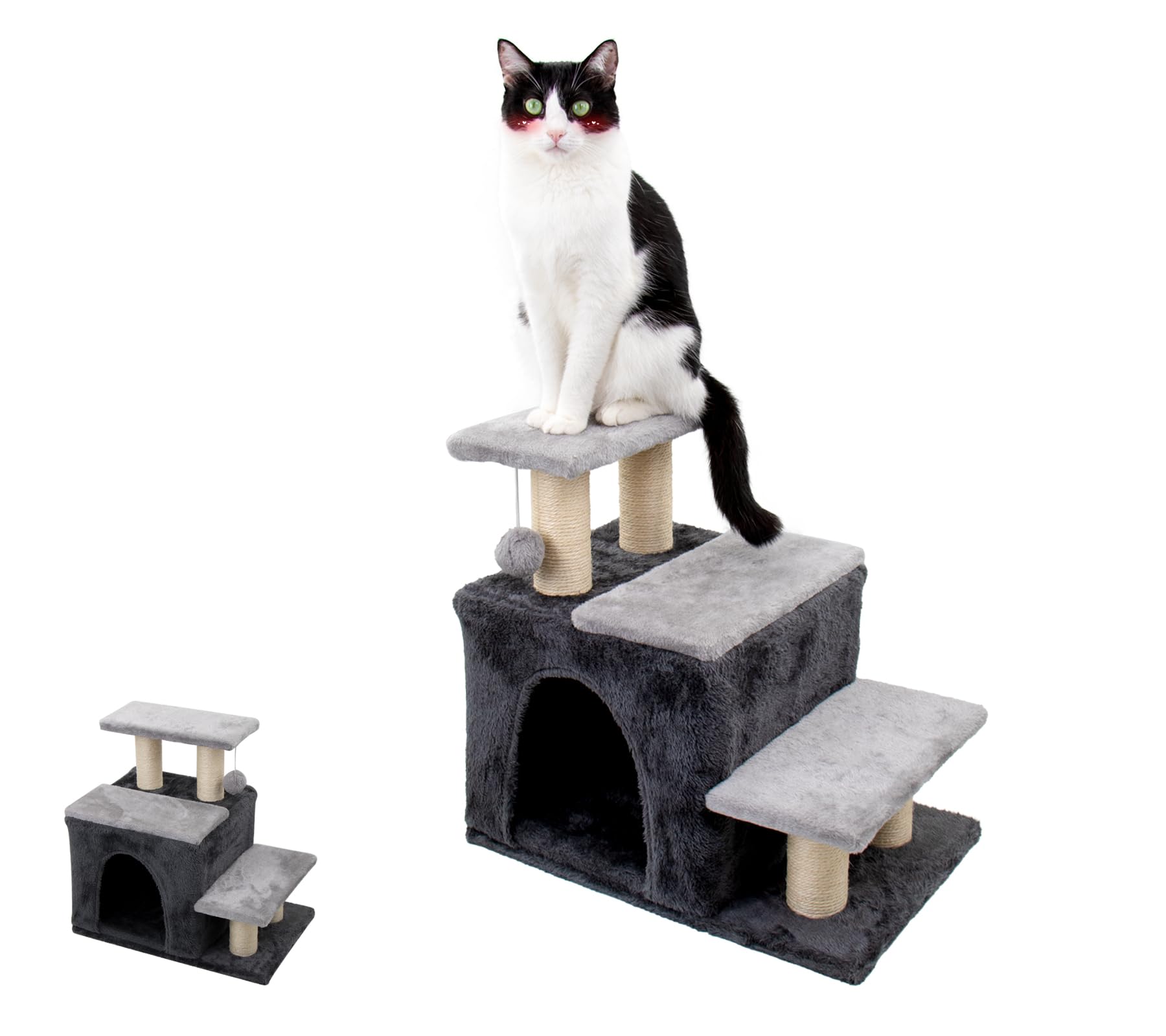 Amazon | Hapineko（ハピネコ）3in1 キャットタワー ミニ 猫 犬