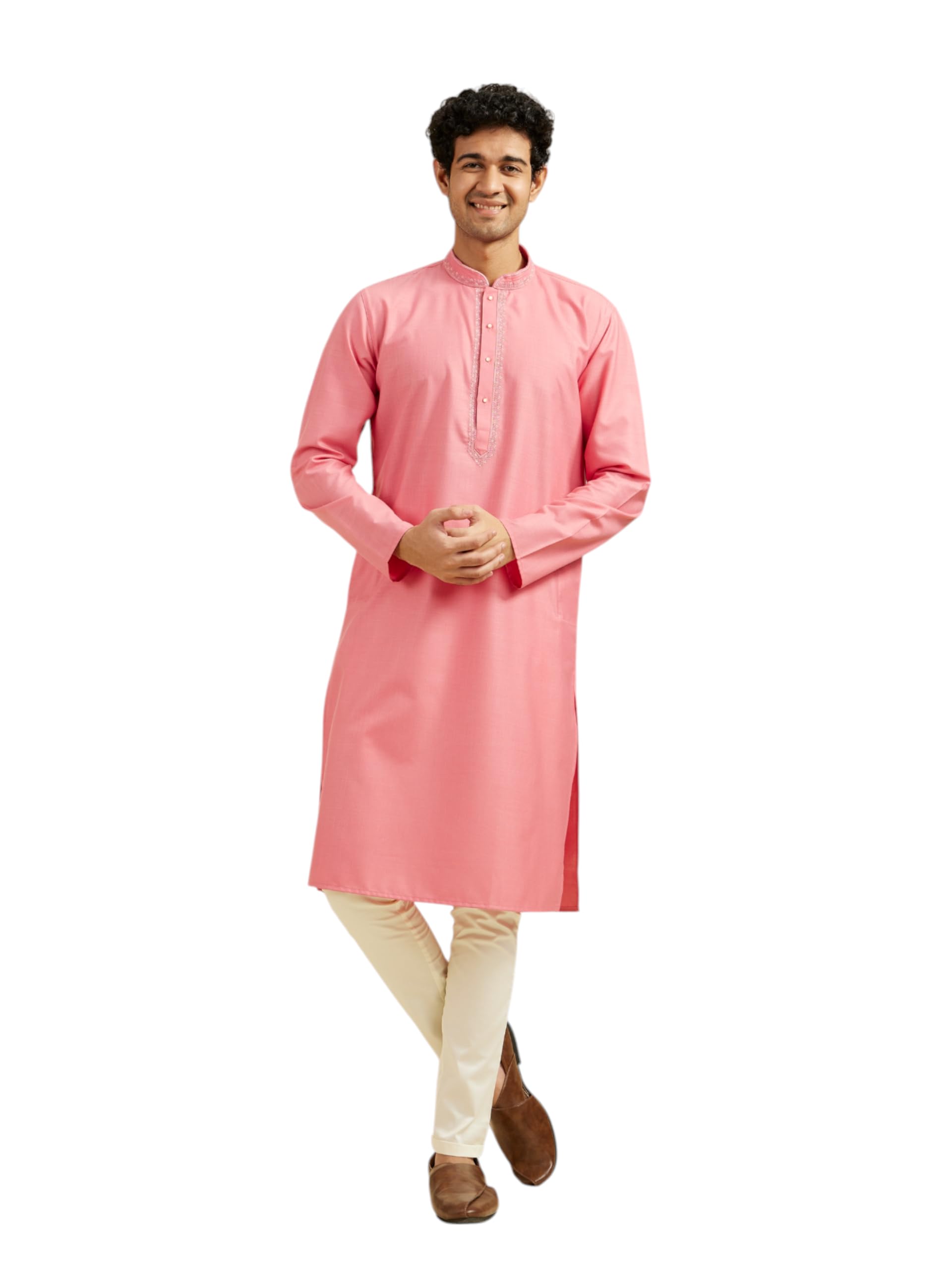 Men's Viscose Blend Solid Kurta Set (2pcs)-image-42