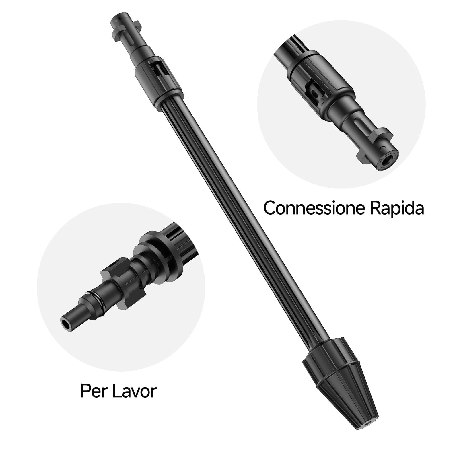 OHAYORI Lancia Dirt Blaster per Karcher, Lancia Spruzzo per Lavor/Parkside idropulitrice, 160 Bar Ugello di Prolunga Turbo per Karcher Serie K2 K3 K4 K5 K7 Accessori Idropulitrici