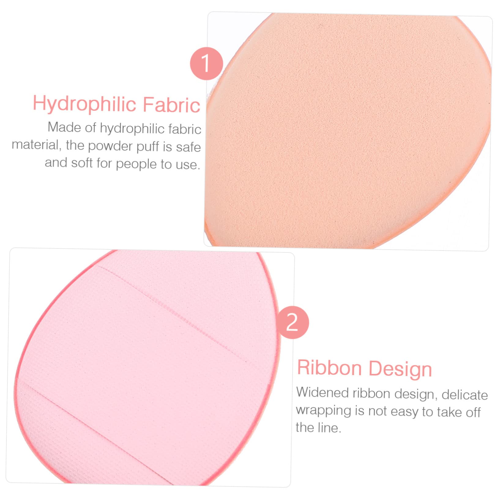 FRCOLOR 60pezzi Mini Spugne Per Trucco Puff Per Polvere Fissante Applicatore Per Viso Con Manico Per Uso Secco e Facile Trasporto