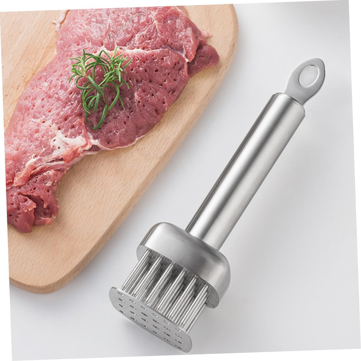 Stainless Steel Meat Tenderizer Tool Needle Blades Compact Kitchen Accessory for Tenderizing Pork Beef Chicken Fish for Bbq Cooking