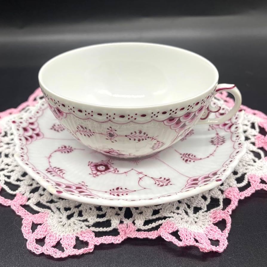 ロイヤルコペンハーゲン バーガンディ フルレース カップ&ソーサー