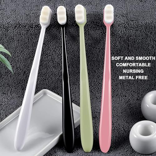 Image of MART Brush - Toothbrush Extra Soft | Nano Bristles With Tongue Cleaner | Slim Soft | Cavity Defense | Zig-Zag Sensitive Soft | Anti-Bacterial (2 Pcs Black & White)