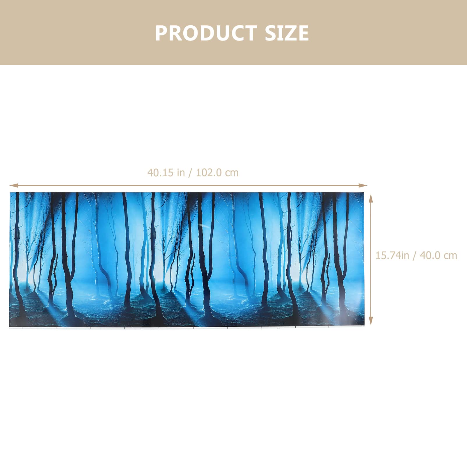 Happyyami 4pièces Décoration De Fond pour Aquarium Arrière-Plan Autocollant Réutilisable pour Réservoir Thème sous-Marin Naturel