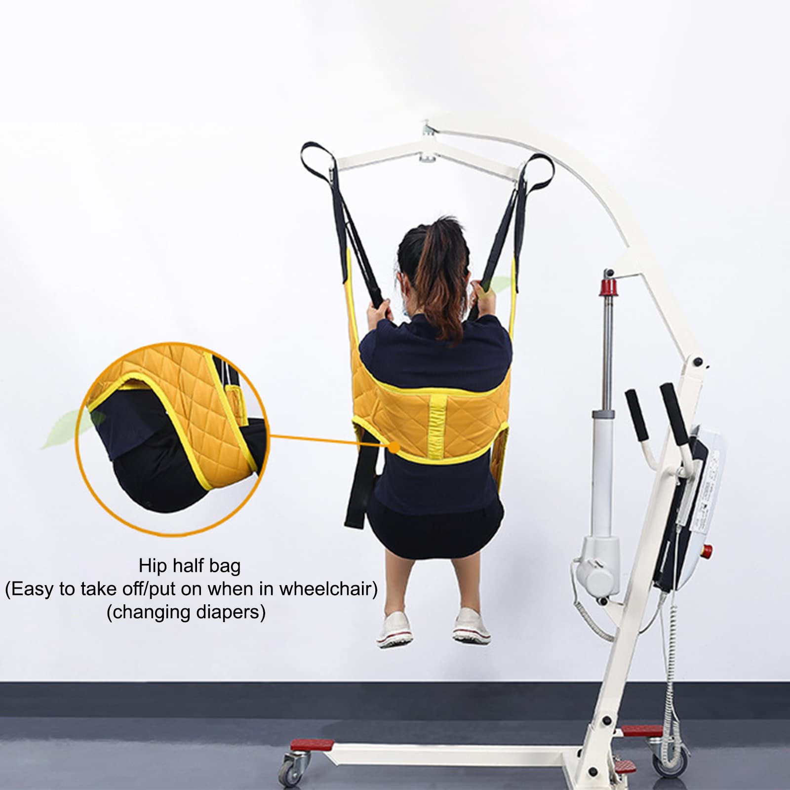 Arnés de elevación para Inodoro, Elevador de Paciente Arnés de elevación para Paciente de Cuerpo Completo con arnés para Inodoro, para discapacitados