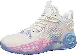 Tênis de basquete masculino - Alto amortecimento, antiderrapante respirável, suporte durável para quadras internas/externas presente