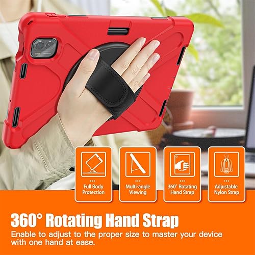 Miniatura 7 de Para Xiaomi Pad 5  Xiaomi Pad 5 Pro Funda de tableta de 11.0 pulgadas 3 en 1 Marco de plástico duro + doble silicona correa de mano y correa de