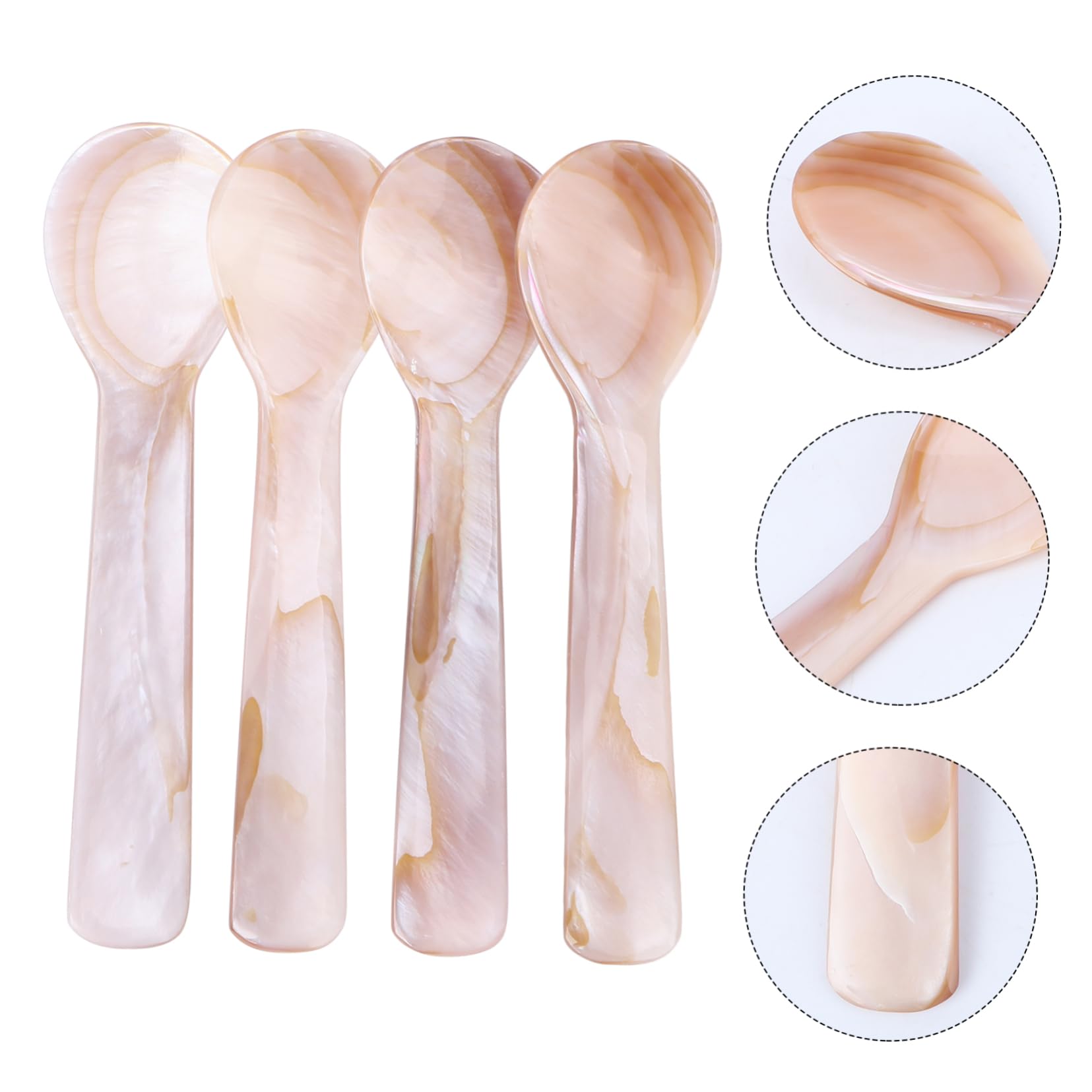 COLLBATH De 12 Piezas De Nácar Cucharas De Concha De Creativa De De Fiesta Cucharas Para Servir Cucharaditas Caparazón