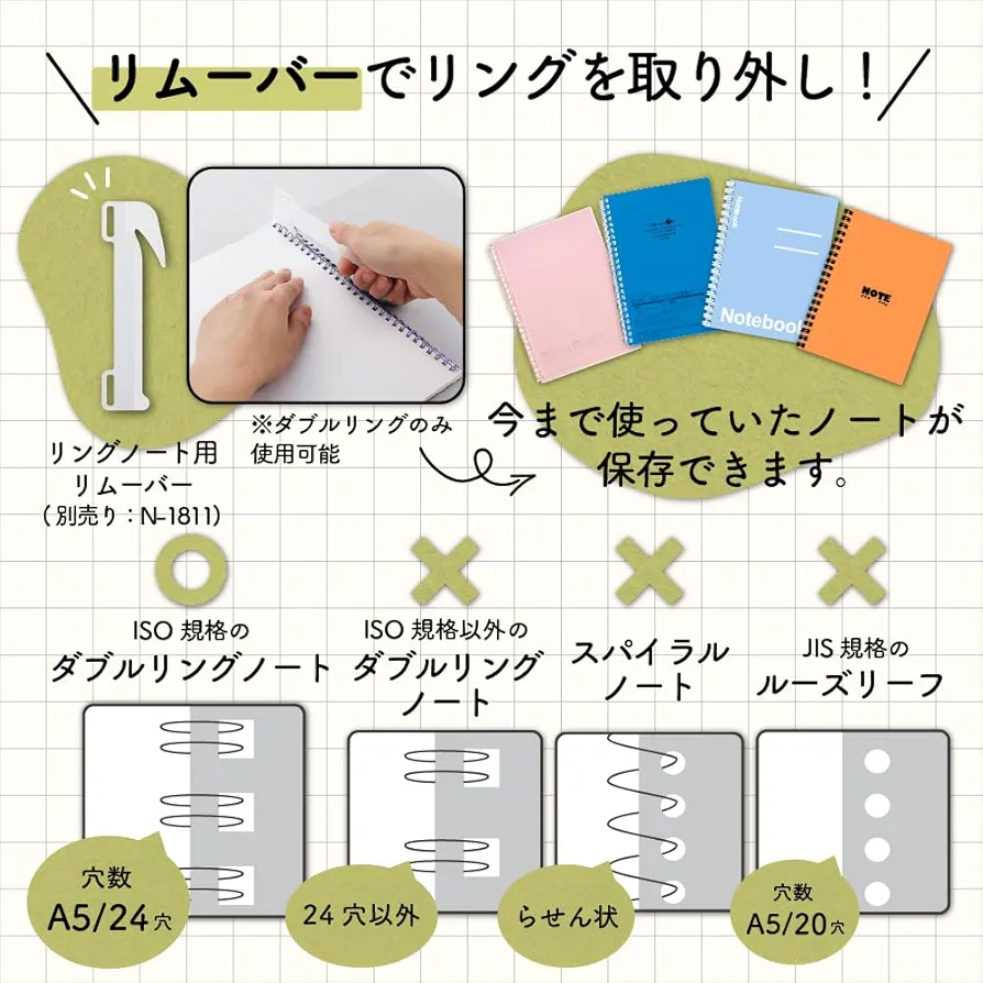 Amazon | リヒトラブ リングノート保存用ファイル A5 クリヤー