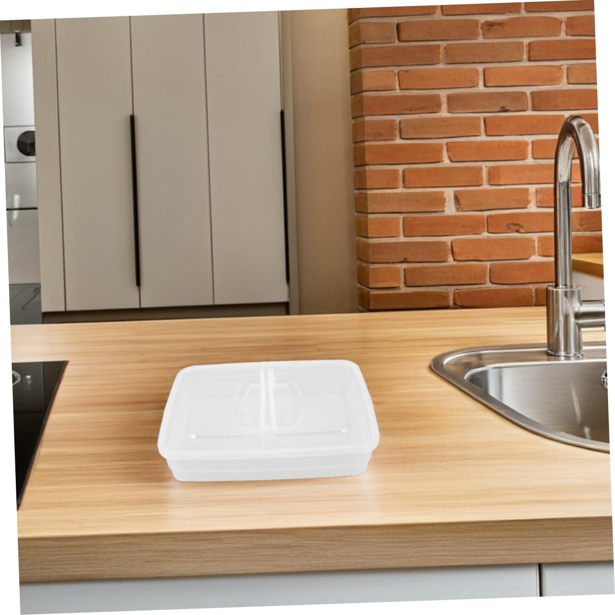 Scatola Per Lievitazione Impasto Pizza Con Coperchio e Maniglia, Vassoio Traslucido Impilabile Per Fermentazione Pane e Pizza, Contenitore Per Conservazione e Trasporto Impasti, Set 2 Pezzi