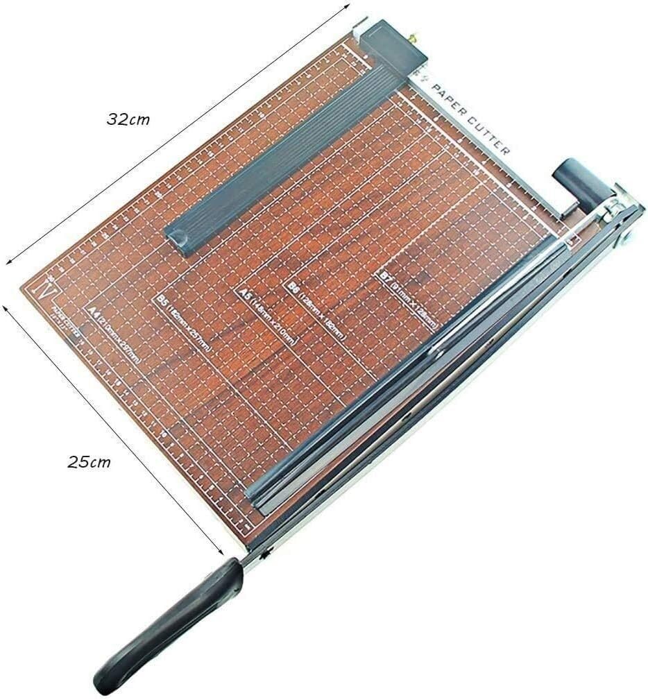 Taglierina for Carta Fotografica, taglierina for Carta A4, taglierina for Carta da 12 Pollici con Protezione di Sicurezza Automatica (Colore: Marrone)