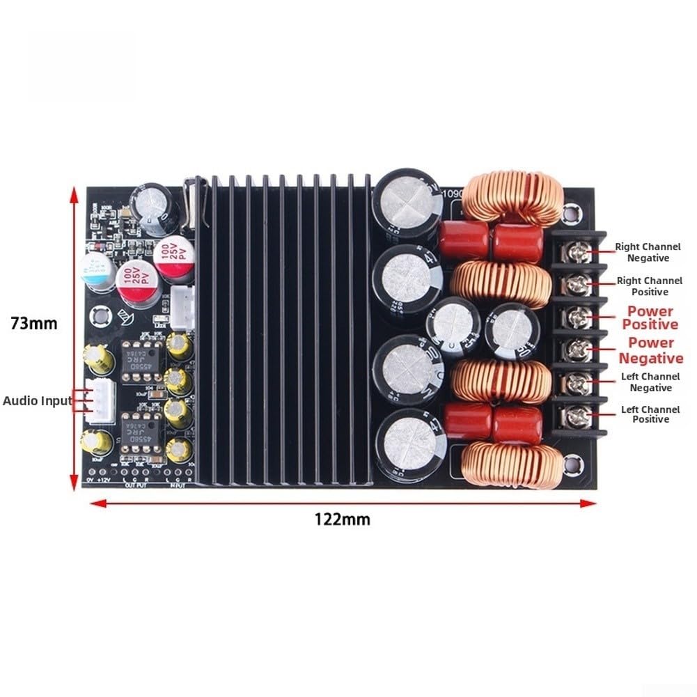 Module amplificateur audio HiFi 600 W | TPA3255 Classe D Double Channel Board | Tension d'entrée CC 19–50 V | Pour améliorer la puissance du système stéréo domestique