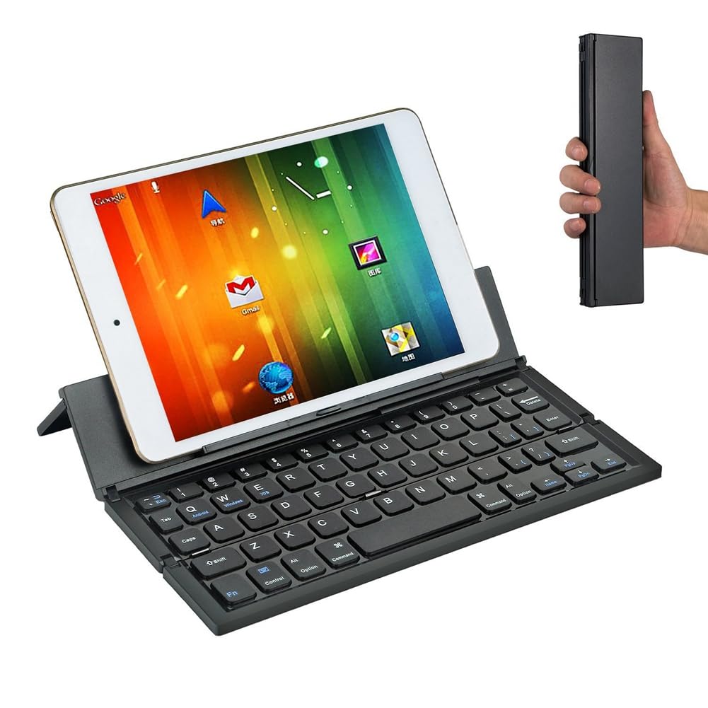 Tastiera Bluetooth Pieghevole da Viaggio Portatile Mini Tastiera BT Wireless per Telefono Cellulare Tablet Computer