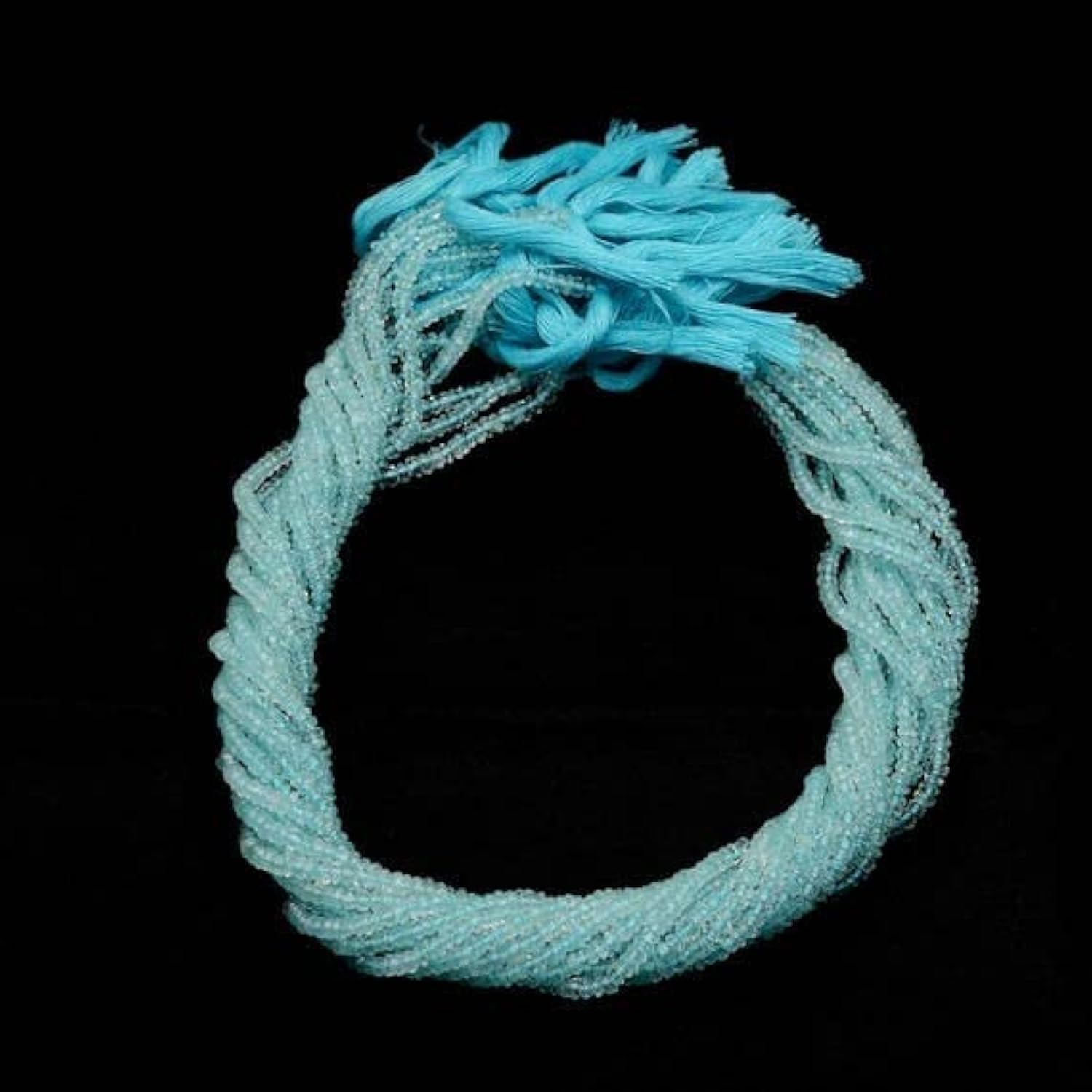 Aigue-marine perles rondelles 3mm-4mm facettées pierre naturelle véritable pour bijoux
