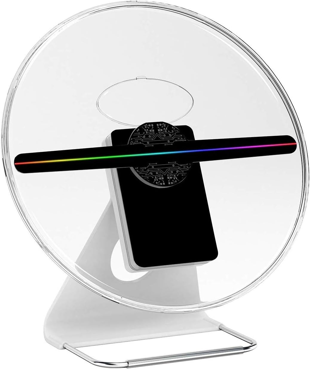ICANZUO 3D Hologram Advertising Display Fan 512p HD Holographic LED Air Fan Projector for Business Store Shop Bar Casino Holiday etc (12 inch)