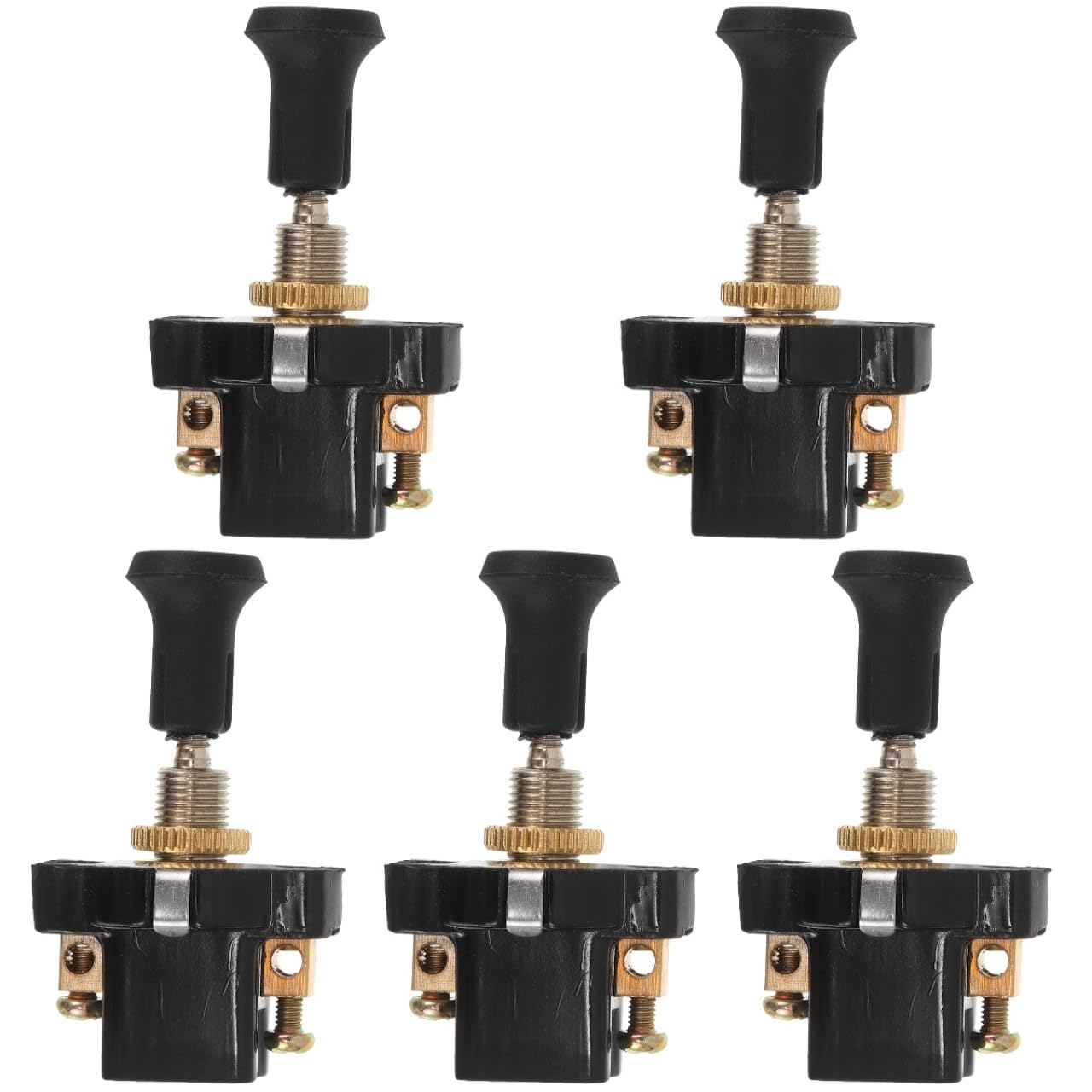iplusmile Interruttore Fari a Tirante 12V Universale Per Auto E Camion Push Pull Manuale in Metallo PVC ABS