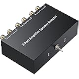 LiNKFOR 2(1)-in-1(2)-Out Amp Amplifier Speaker Switcher Selector, 2-Way Speaker switcher selector Box with A/B Switch and No External Power