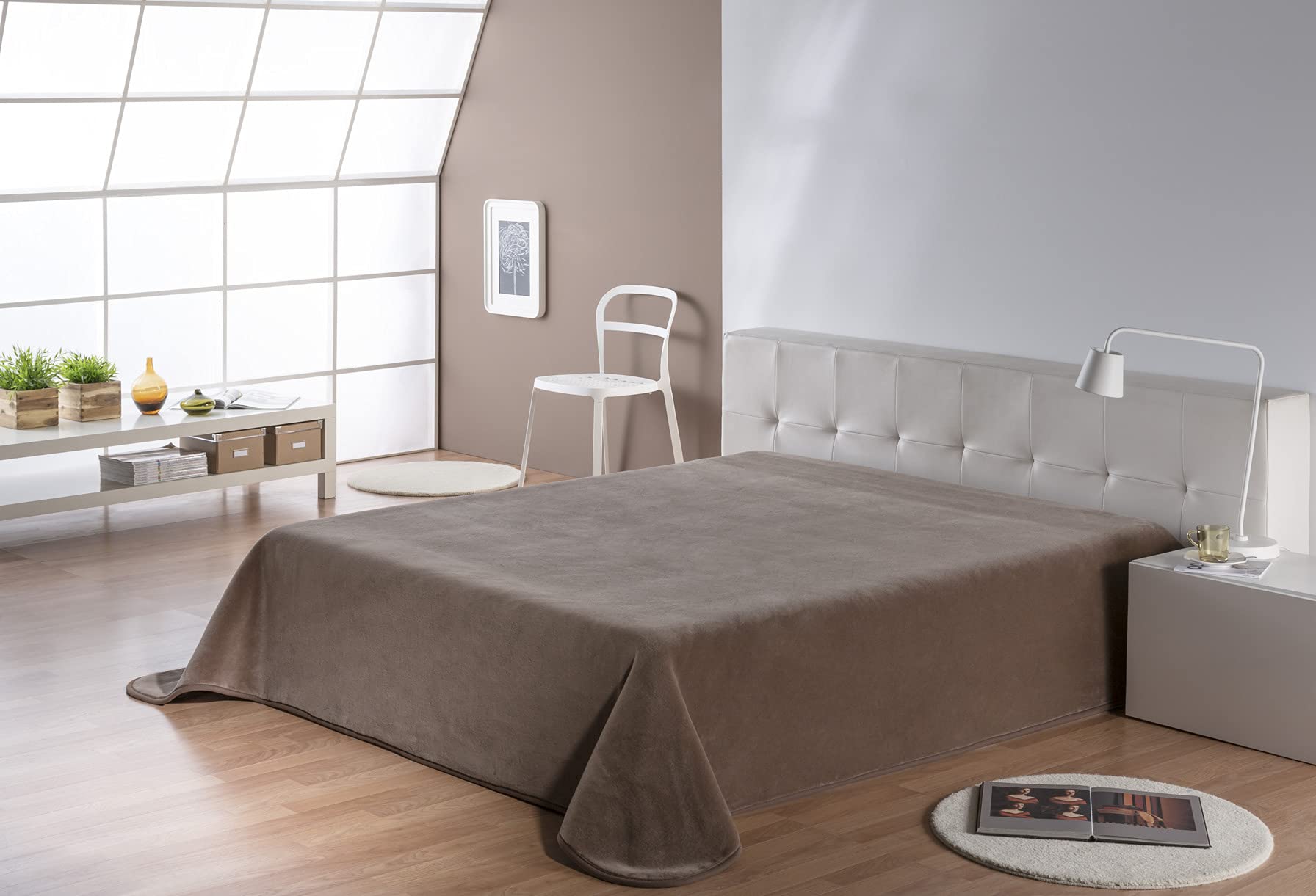 PIELSA – 5047 – 15 | Manta | Manta Lisa | Manta Cama | Manta Sofá | Manta Invierno |Manta Aterciopelada | Manta Color Visión Oscuro | Manta Cama Tamaño 90