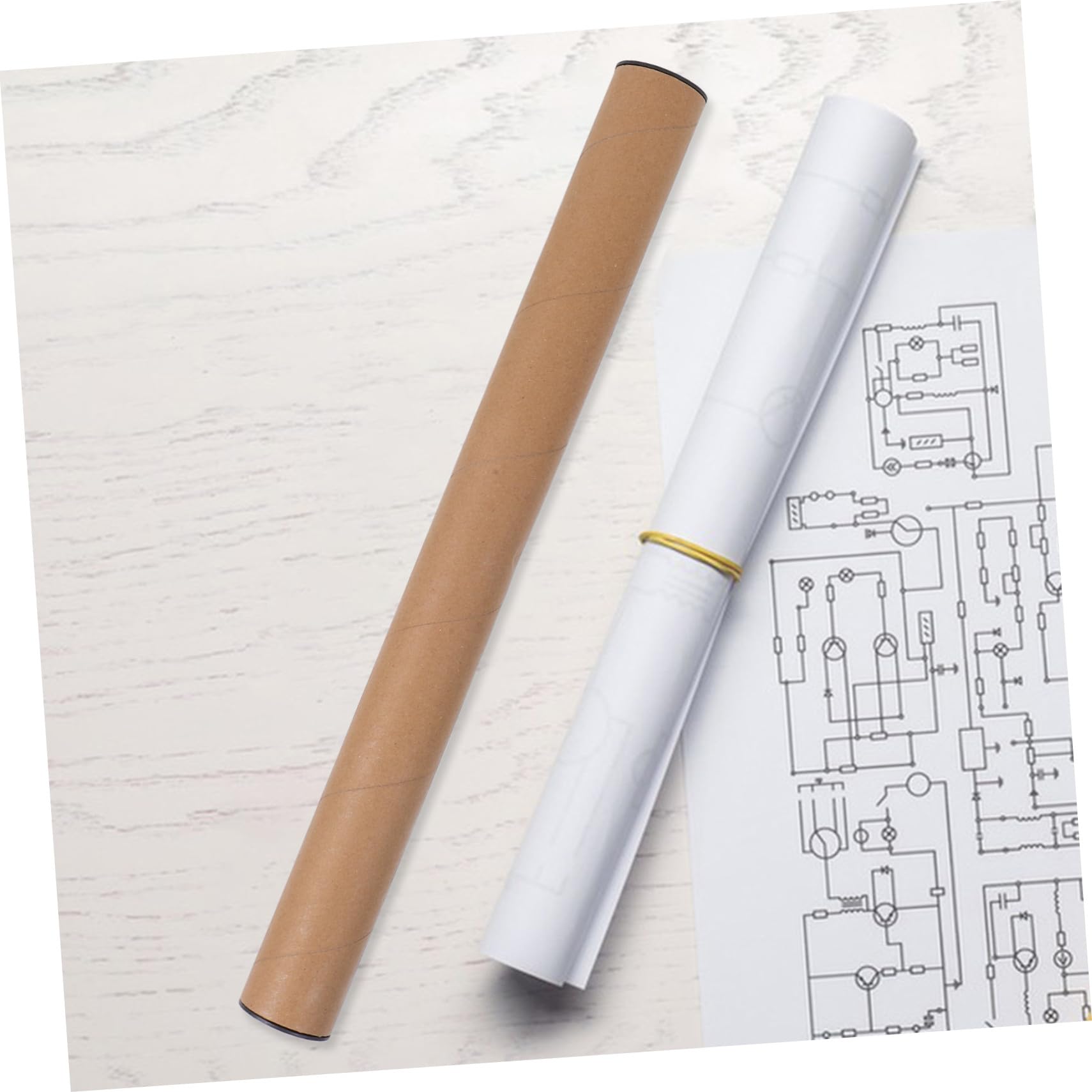 Hemobllo 10pièces Lot De Tubes Carton Kraft Pour Expédition Avec Bouchons Pour Affiches Plans Et Cartes