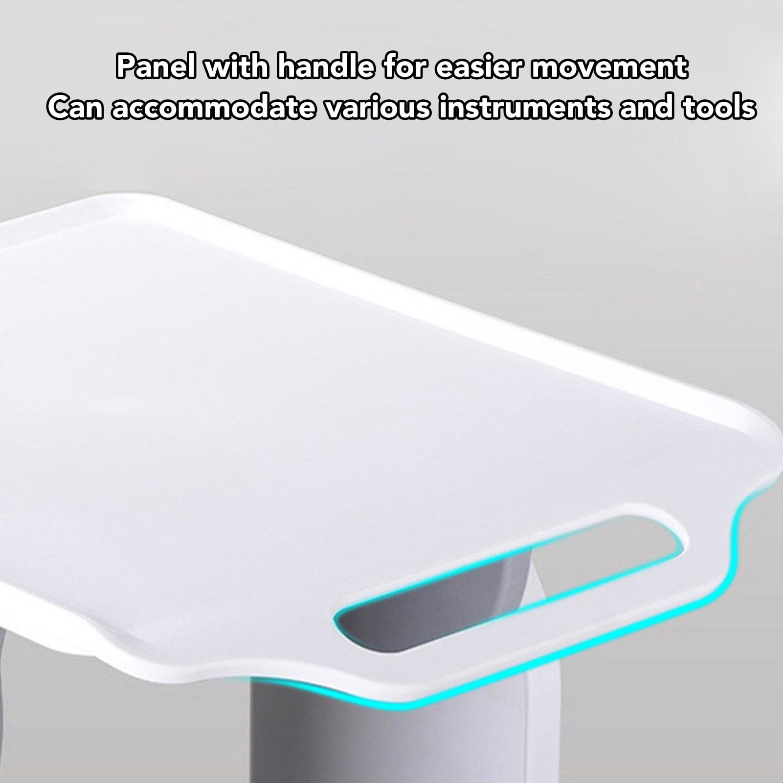 Chariot de Service Médical avec Grande Surface de Travail, Capacité de 50 kg, pour Laboratoire, Cabinet Dentaire et Salon de Beauté