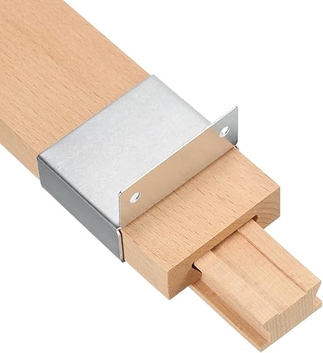 uxcell 4 guías de madera para cajones con soporte deslizante de metal, guía central de madera clásica, kit de repuesto de rieles inferiores de