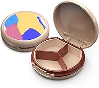 Vista 37 de Serfeymi - Pastillero pequeño con 3 compartimentos, pastillero portátil para bolso o bolsillo, estuche compacto y mini para viajes - Adecuado