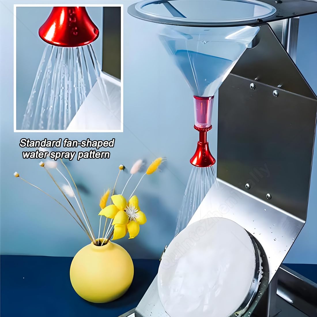 Tester umidità Superficie Tessile,Tester Valutazione Spruzzo Tessuti Tessili,con Angolo Campione 45°,Ugello Regolabile Altezza,per Test Impermeabilità Laboratori Withoutchart