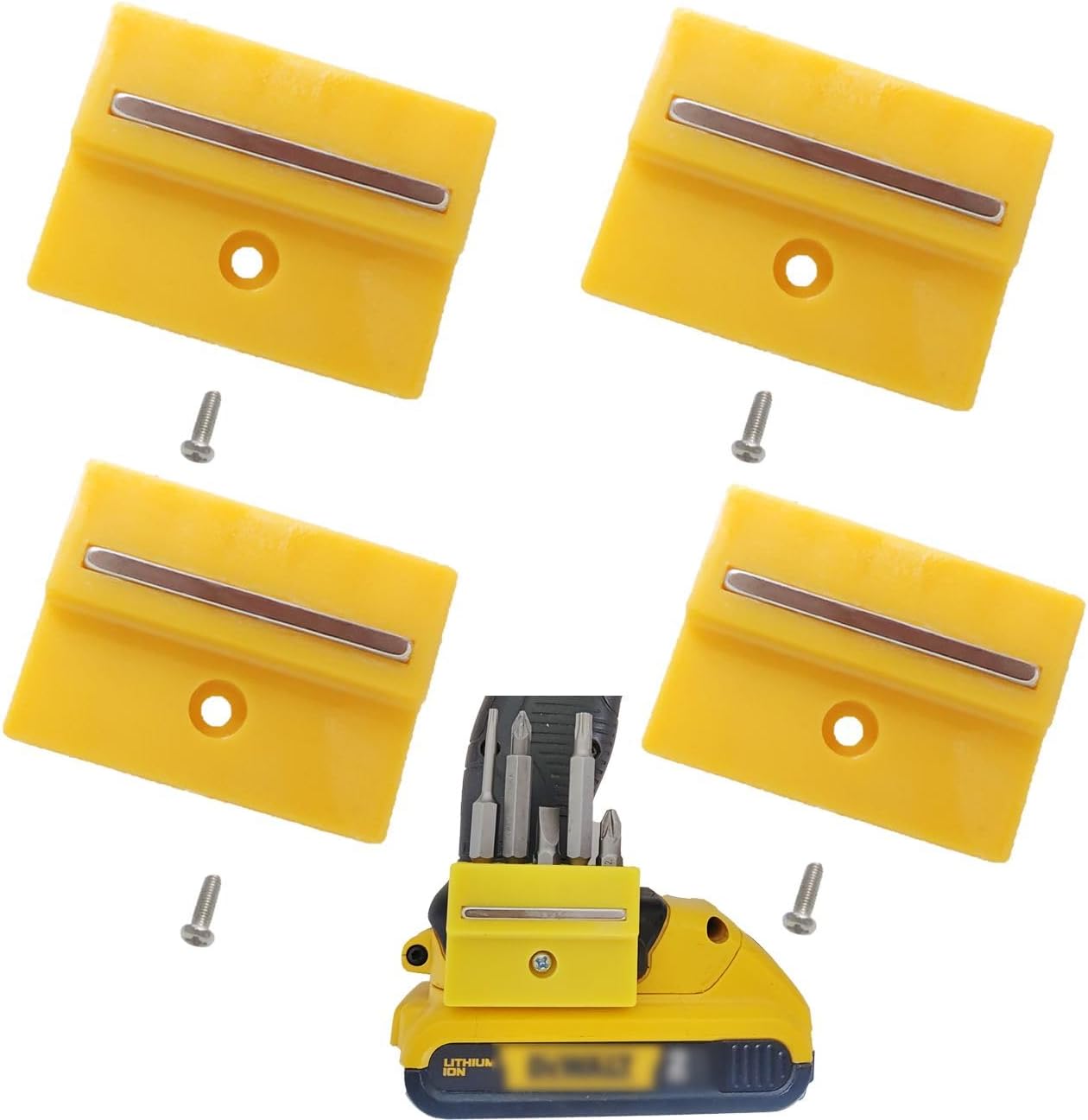 NXPOXS Magnetic Bit Holder Drill Bit Organizer Fit for Dewalt 20V Drills Screwdriver and Impacts (4PCS)