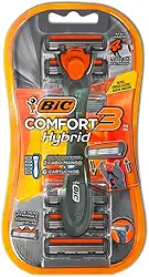 Aparelho de barbear comfort 3 Hybrid, com 6 cartuchos, preto, 971050, BIC - BT 1 UM