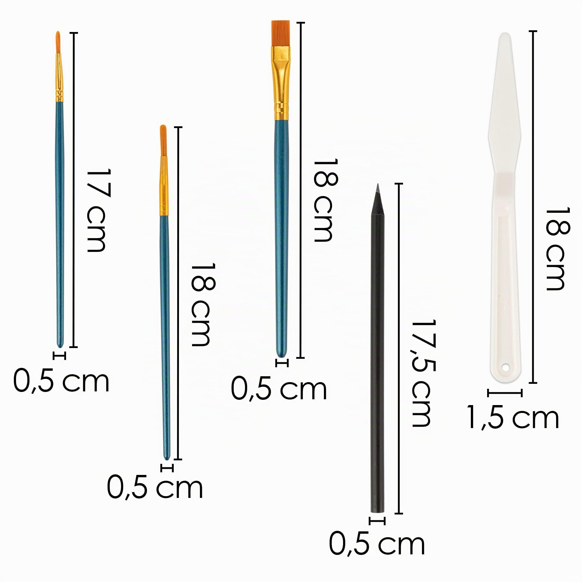 OfficeTree 24x 12 ml Kit pittura olio con pennello e tavolozza - Kit per la pittura con accessori - Colori ad olio per pittura su tela con trementina, fissante e blocco per pittura - Set dipingere