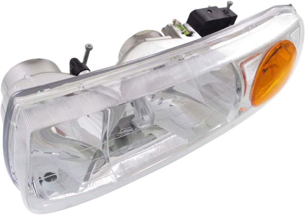 CarLights360: For Saturn SL2 Headlight Assembly 2000 2001 2002 Driver Side w/Bulbs DOT Certified Replacement For GM2502206
