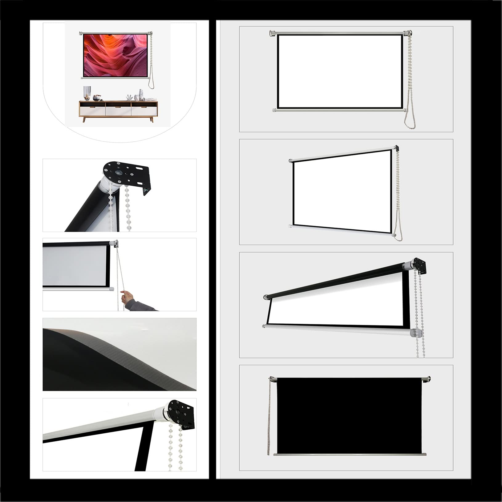 値下げ可】100インチ 4:3 プロジェクタースクリーン 4K対応