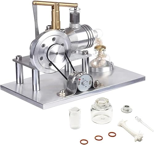 Aire caliente Stirling Motor Generador de energía Modelo de motor alfa Kit de experimento de física educativa (B)