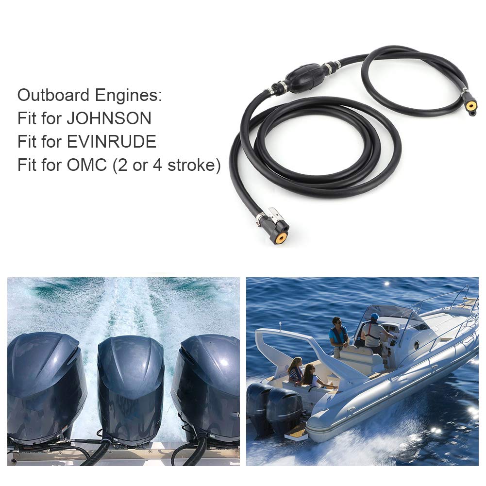 Accesorios para manguera de línea de combustible, conector de bombilla de cebador de 8 mm para motores fueraborda