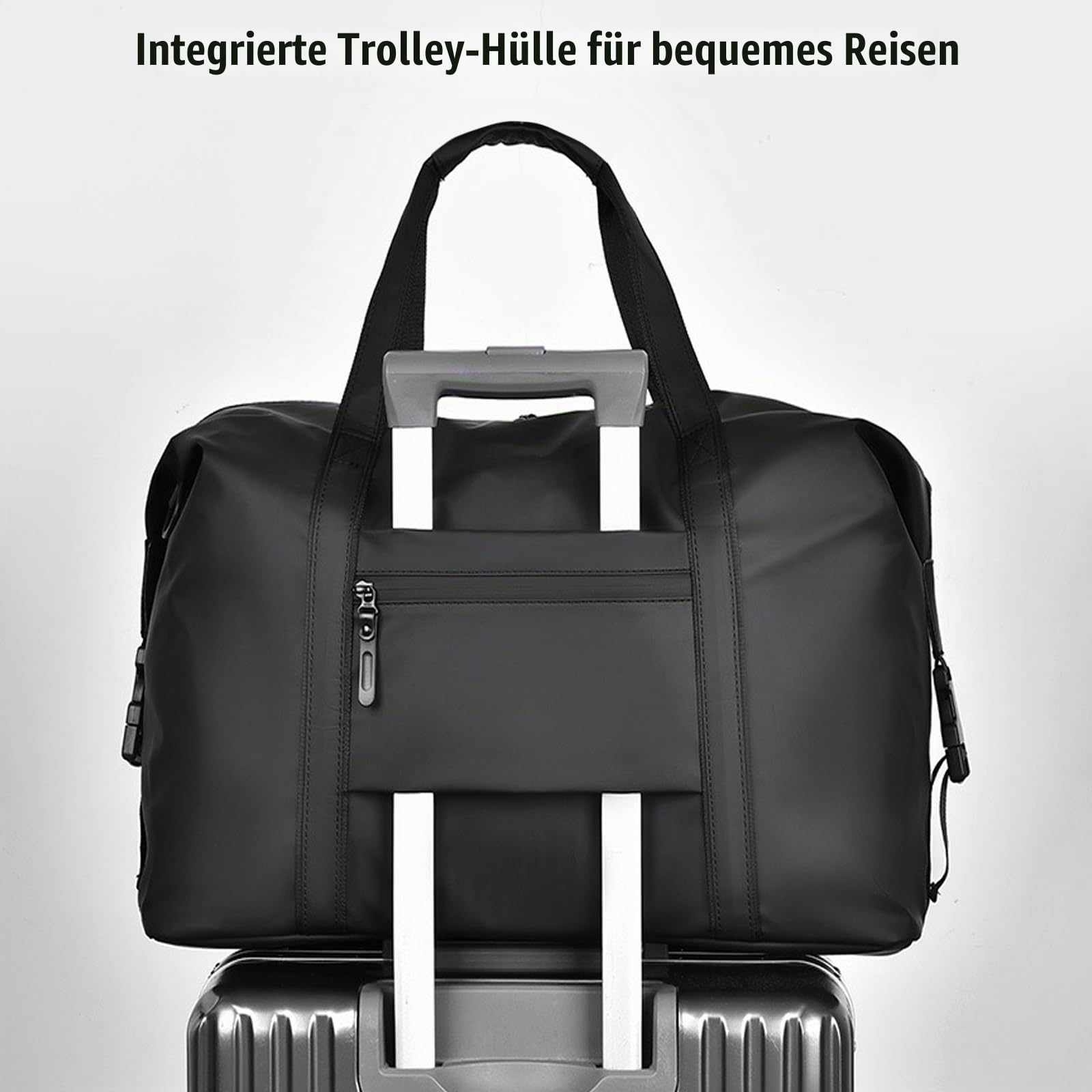 Reisetasche für Easyjet Handgepäck 45x36x20, Wasserdichtes PU Leder Reise Tasche mit Schulterriemen, Weekender für Herren und Damen