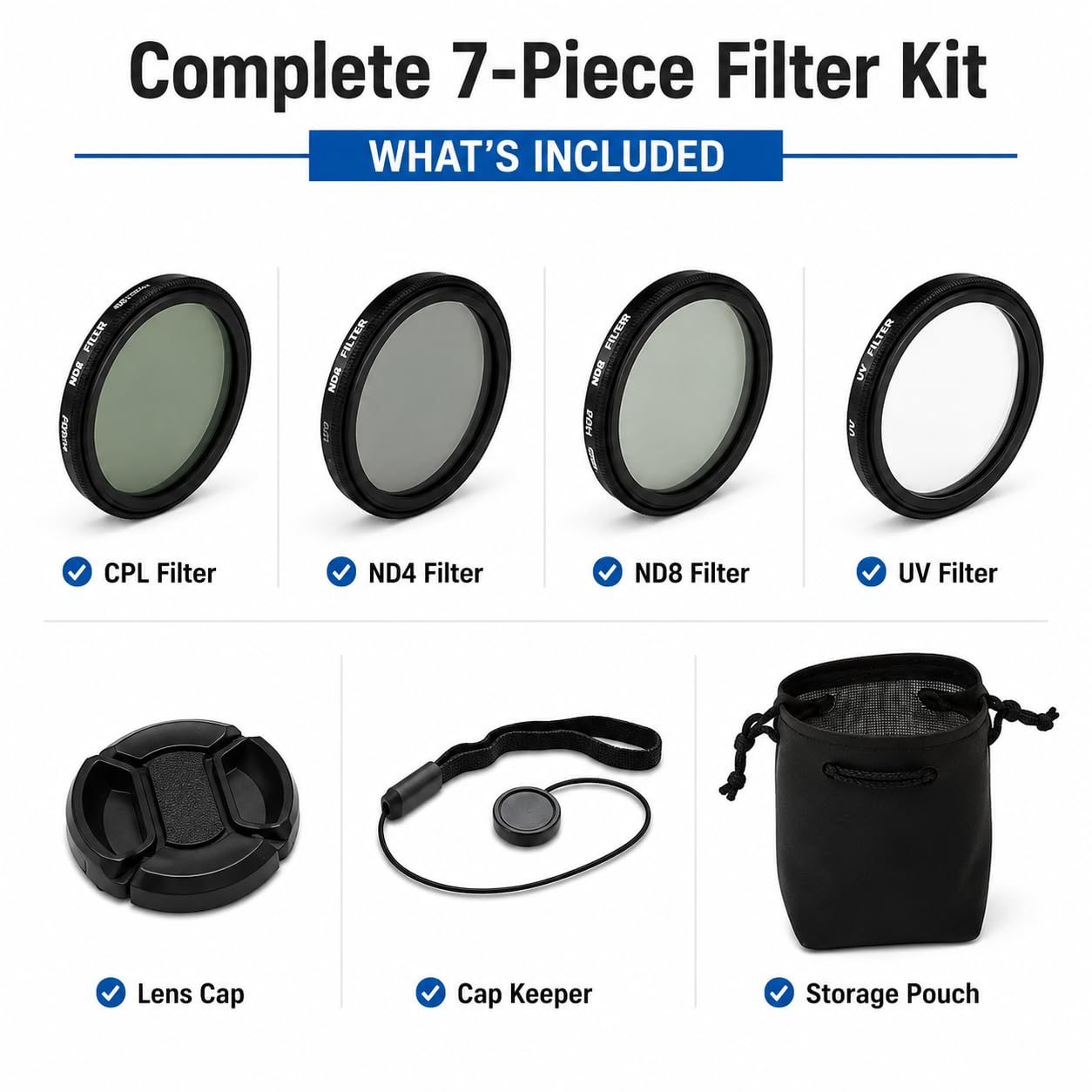 Amazon.com : 37MM Filter Kit for DJI Phantom 3 Series Drones. Kit