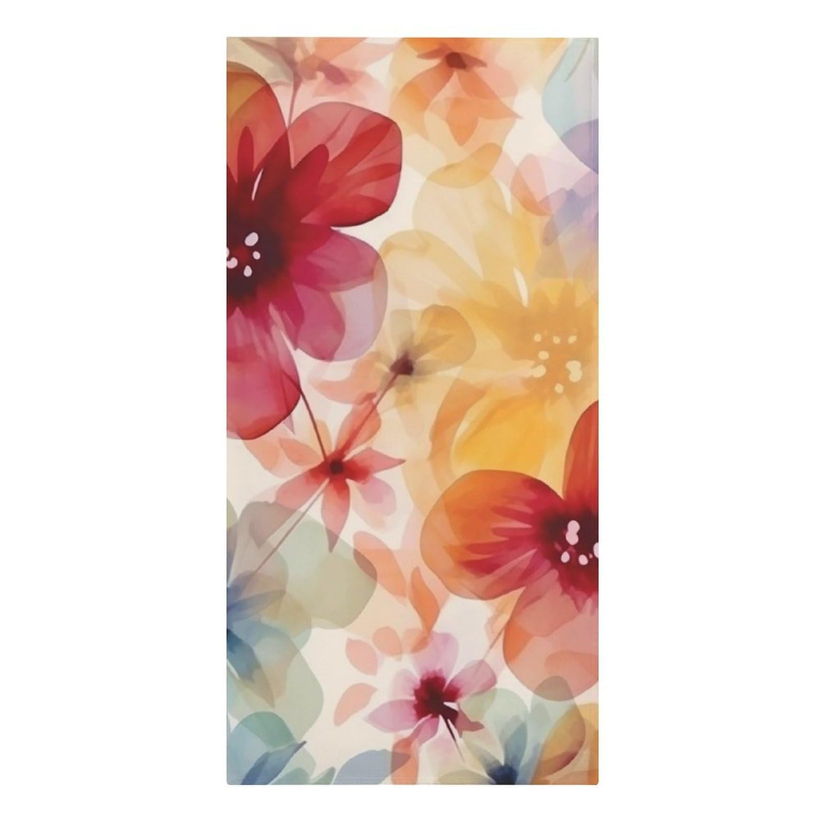 QMNLKH Watercolor Style Flower Pattern Beach Towel for Women, Large Microfiber Pool Towel for Men, Absorbent Swim Towels for Home, Lightweight Bath Towels for Camping, Yoga, 30.3"x61.4"